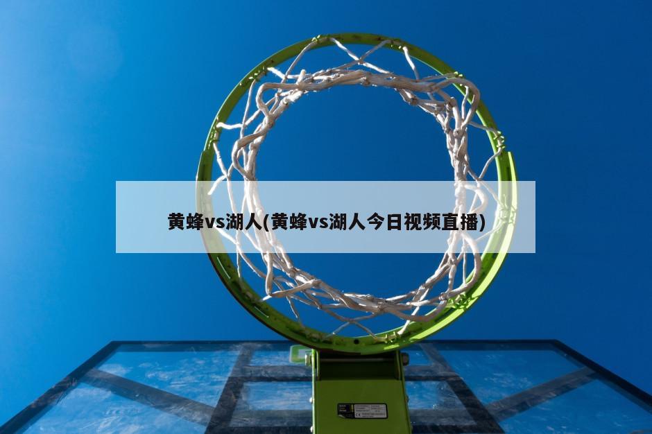 黄蜂vs湖人(黄蜂vs湖人今日视频直播)